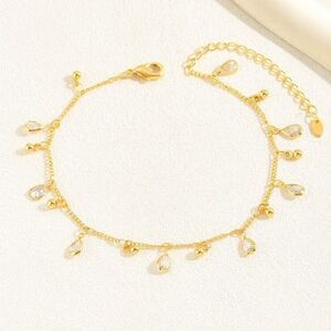 Elegant Teardrop Charm anklet N963